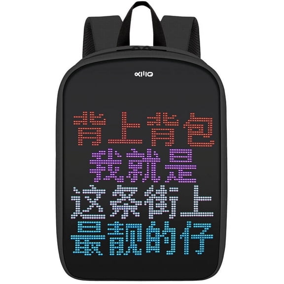 Three generations of LED backpack,Black