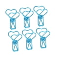 thumbnail image 1 of Binder Clips, Long Tail Heart Shape Small Binder Clips 100pcs  For Document Blue,Green, 1 of 8