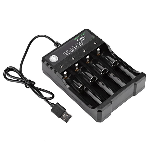 , 4 ranuras USB universal Cargador de batería inteligente USB universal Ranuras Cargador de batería USB Diseño fácil de usar