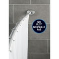 thumbnail image 3 of Mainstays Smart Rods Rustproof Adjustable Curved Shower Curtain Rod, Tension or Wall Mount, 50 - 72 in., Brushed Nickel, 3 of 8