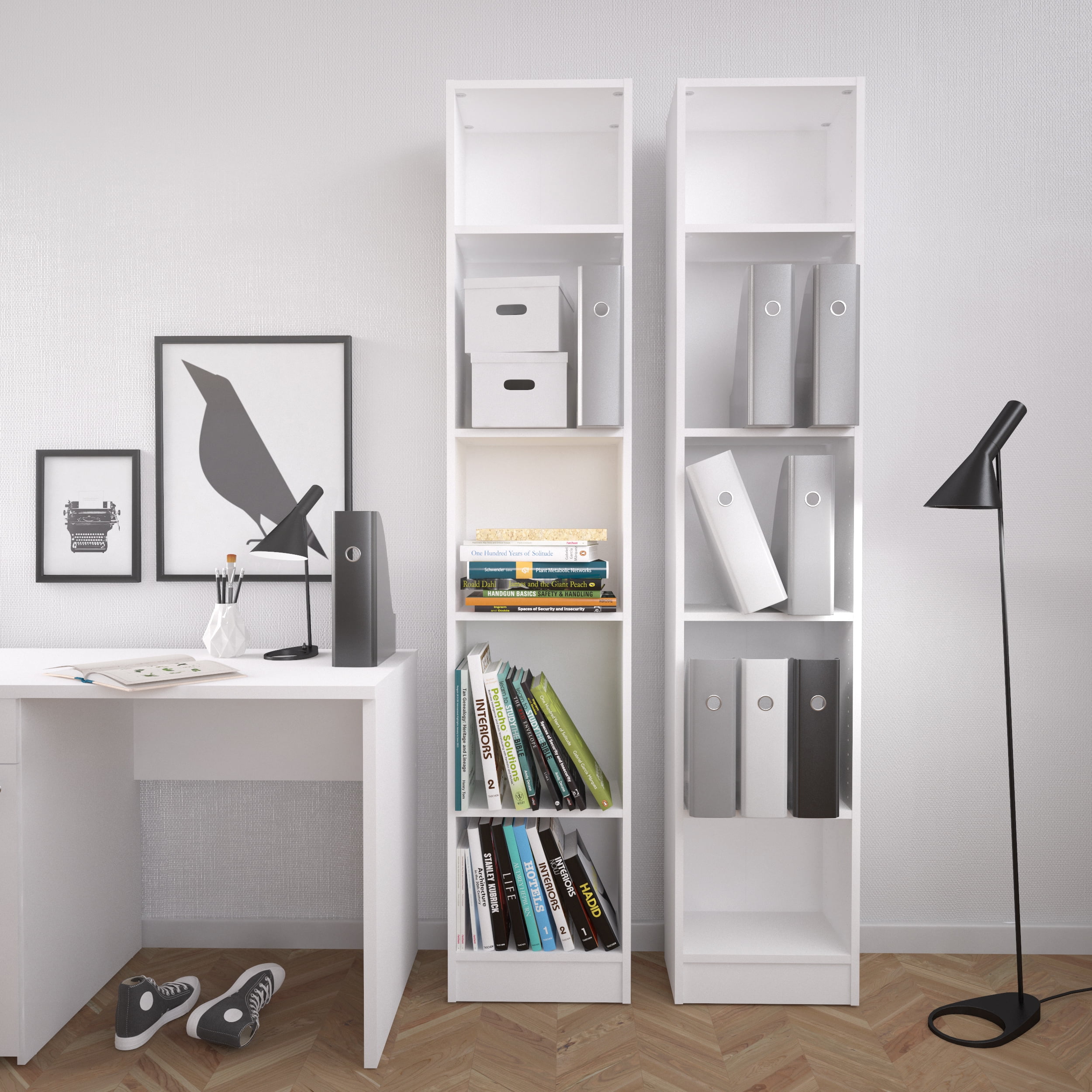Tvilum element tall narrow 5 shelf bookcase deals
