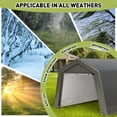 thumbnail image 4 of Yeshouse 6*6*7FT Portable Outdoor Storage Shed, Heavy Duty Waterproof Carport with Roll-up Zipper Doors for Motorcycle, Bike, Gardening Tools, 4 of 7