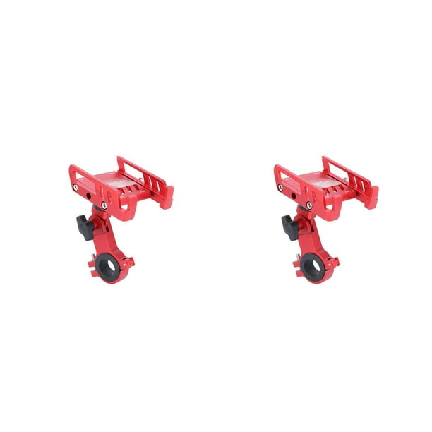 Soporte para teléfono Eigraketly de bicicleta 2piezas Rojo Accesorios de soporte Montaje de motocicleta