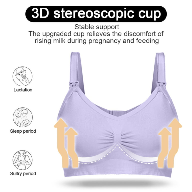 Front open breast-feeding bra underwear gather anti-sagging breast