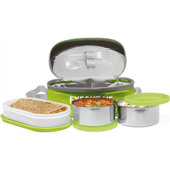 Milton Executive Lunch Leak Proof Insulated Stainless Steel & Plastic Reusable Lunch Bags & Boxes 3