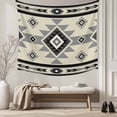 thumbnail image 5 of Brown Aztecs Large Tapestry for Bedroom Wall Hanging Tapestry,Southwestern Stripe Native American Boho Ceiling Backdrop Tapestries Poster Blanket Wall Decor for Teens Room Living Room Dorm 100" x 59", 5 of 8