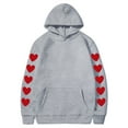 thumbnail image 1 of Aqestyerly Chandail à Capuchon à Capuche Imprimé pour la Saint-Valentin, 1 of 3