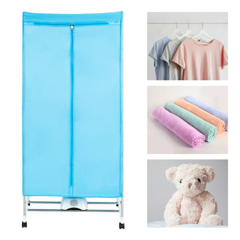 Hi,FANCY Portable Electric Heated Clothes Dryer Fast Drying Rack Detachable  Hot Cold Air Switching Hangers 