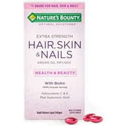 Nature's Bounty Optimal Solutions Hair, skin and nails argan oil infused with biotin Extra Strength, 150 Count