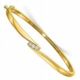 thumbnail image 4 of 2 Ct Round Cut White Moissanite Women's Bangle Bracelet 14K Yellow Gold Plated, 4 of 4