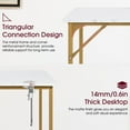 thumbnail image 4 of BestOffice Computer Desk, Home Writing Study Table Modern Simple Style PC, Metal Frame for Home Office, Gold, 4 of 7