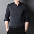 thumbnail image 3 of Taoboo Nueva camisa casual de manga larga para hombre, ropa vintage de negocios para primavera y otoño, camisa casual de moda, ropa ajustada para hombre, 3 of 5