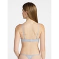 thumbnail image 3 of No Boundaries Cotton Pointelle Bralette and Thong Set, 2-Piece, Sizes XS-XXXL, 3 of 5