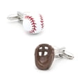 thumbnail image 1 of Cuff Links de béisbol y guantes de estilo deportivo vintage para hombre, 1 of 2