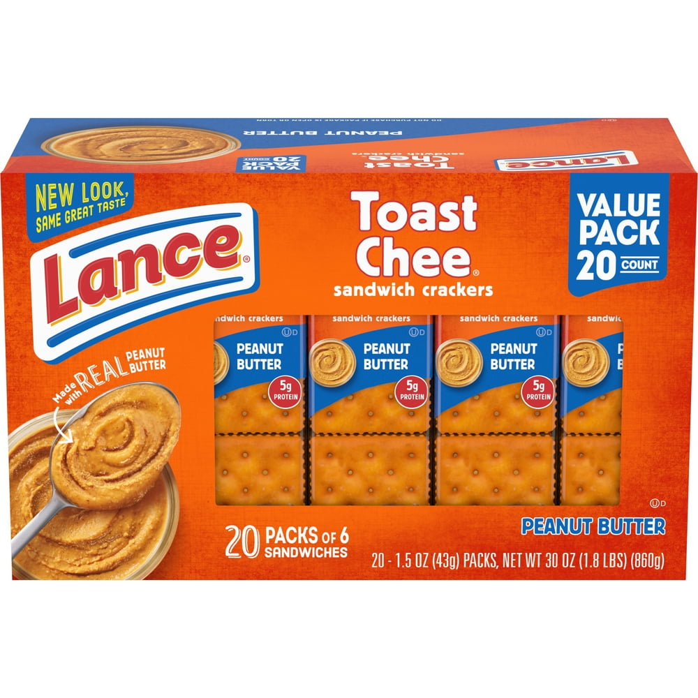 Lance Sandwich Crackers, Toasty Peanut Butter, 30 oz