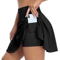 thumbnail image 5 of Alove Women's 2.76 Inch Wiastband Tennis Skirts Lining Shorts With 3 Pockets, 5 of 6