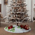 thumbnail image 4 of Rateoe Watercolor Green Leaves Pattern Christmas Tree Skirt with Ties , Christmas Tree Decorations, Farmhouse Christmas Decor Xmas Holiday Decorations-30", 4 of 6