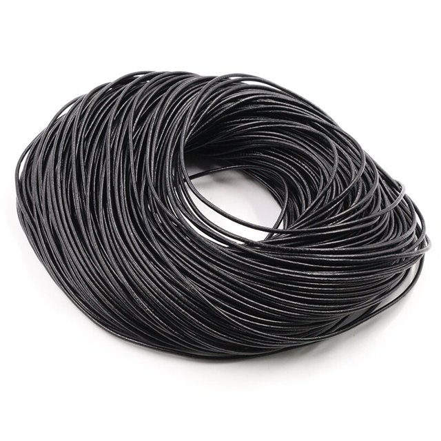 1,0/1,5/2/2, 5/3/4/5mm 4 colores cuero de vaca genuino redondo Tanga cordón DIY pulsera hallazgos cuerda para la fabricación de joyas Tan Jianjun unisex