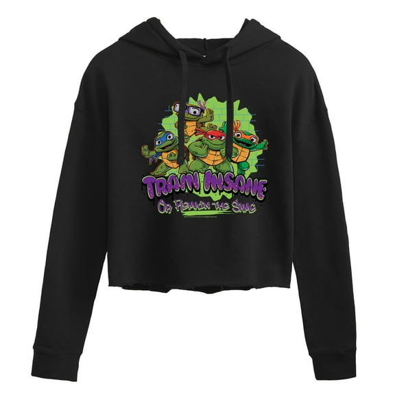 Teenage Mutant Ninja Turtles Mutant Mayhem  - Train Insane - Juniors Cropped Pullover Hoodie