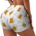 thumbnail image 2 of Naloa Beer Biker Shorts for Women Seamless Scrunch Short Women’s Yoga Shorts for Gym Running Sport Shorts - Medium, 2 of 9