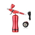 thumbnail image 1 of Cordless Airbrush Compressor Kit High PSI Dual Action Spray For Art Model Body Paint Artist Makeup Nail Tattoos Cake Tools ,Unique Blowing, 1 of 7