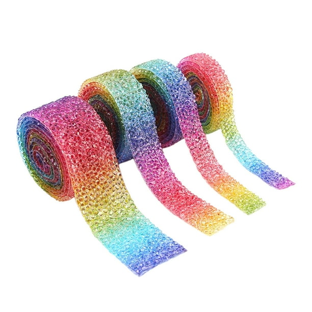 4 rollos de cintas adhesivas DIY, decoración artesanal, cintas brillantes, pegatinas decorativas para fiesta de cumpleaños, baño y dormitorio