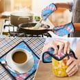 thumbnail image 4 of Colorful Tie Dye Pattern Kitchen Oven Mitt and Pot Holder Sets 4 Pcs for Baking, Cooking and Grilling, Heat Resistant Up To 392 °F, 4 of 7