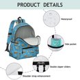 thumbnail image 4 of Excavator and Question Mark Blue Pattern Cute School Backpack with Padded Back and Adjustable Shoulder Straps 13.4"x11"x4.7", 4 of 5