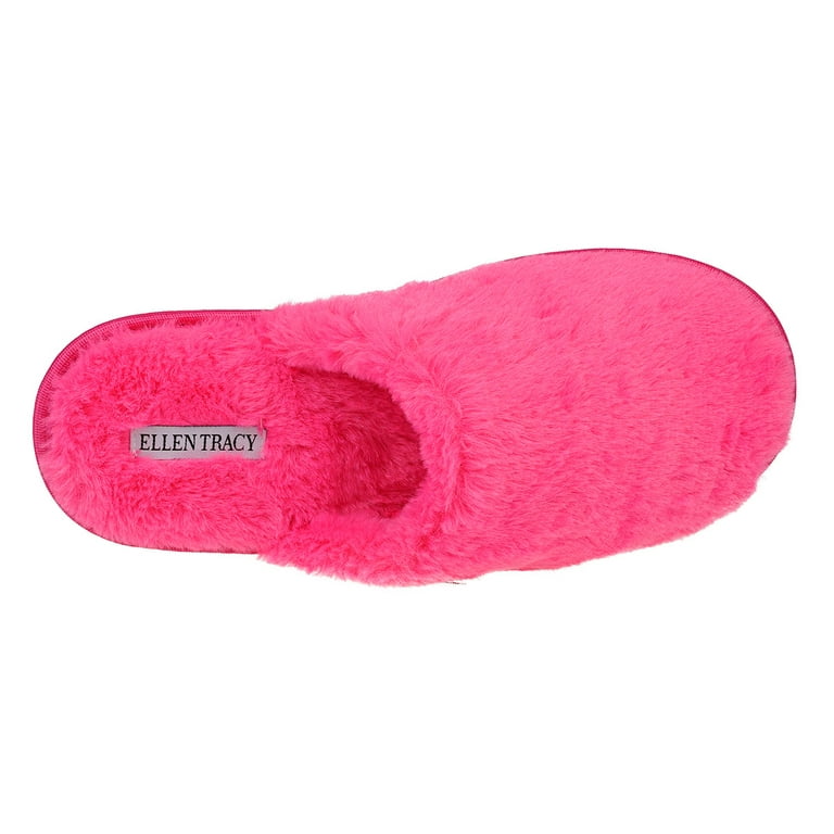 Shelovet Fuchsia Women's Fur Slippers Pink