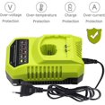 thumbnail image 3 of For Ryobi P117 P118 P118 Charger For Ryobi One 9.6v-18v Lithium Ion Nimh Battery P100 P102 P103 P104 P105 P107 P108 P109 18 Volt One + Battery, 3 of 5