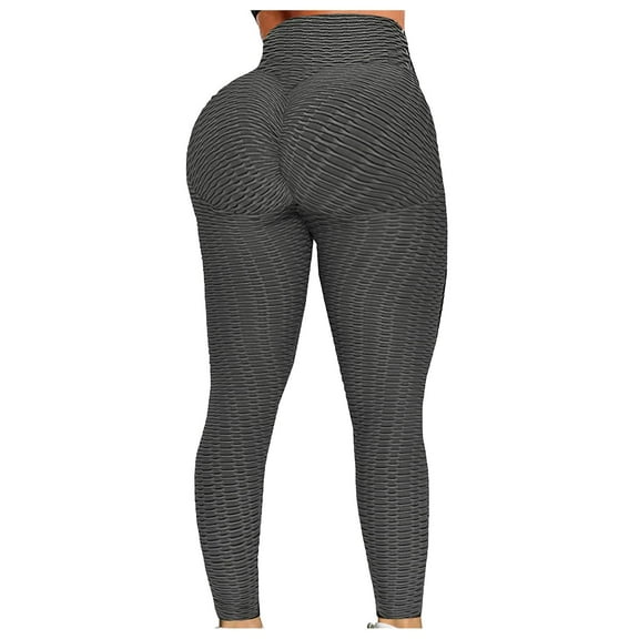 BKQCNKM Yoga Pants Women Shapewear Tummy Control Yoga Athletic Workout Sports Pants Leggings Running Pants Leggings for Women Workout Leggings for Women Dark Gray L