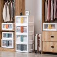 thumbnail image 2 of Caja de almacenamiento plegable de doble puerta, caja de almacenamiento movible para guardar juguetes, ropa y libros, 2 of 6