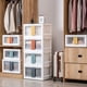 thumbnail image 4 of Caja de almacenamiento plegable de doble puerta, caja de almacenamiento movible para guardar juguetes, ropa y libros, 4 of 5