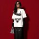 thumbnail image 3 of Camiseta Harajuku con letras estampadas para mujer, Camiseta de algodón informal de gran tamaño, ropa de calle holgada, Top de manga corta con letras estampadas, 3 of 5