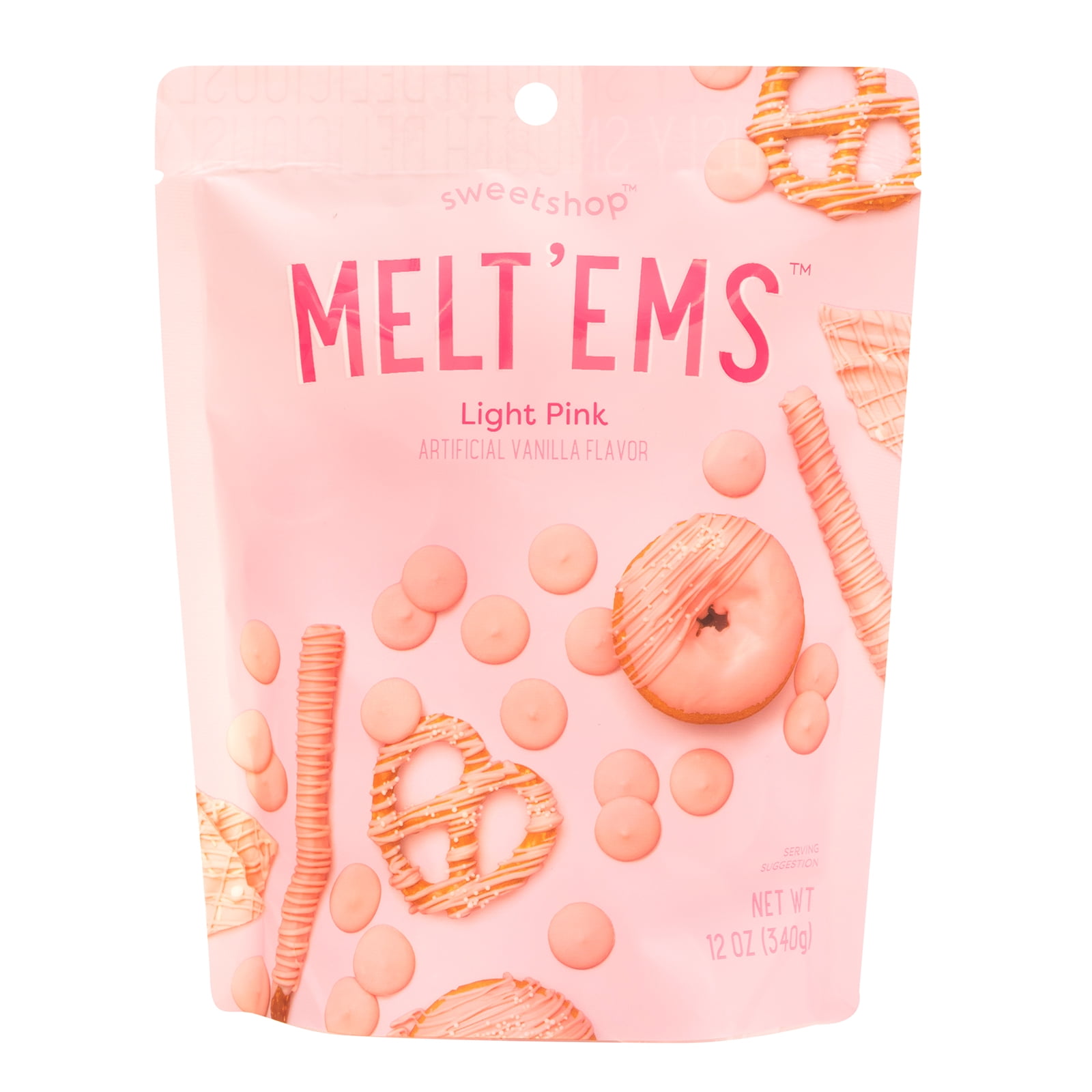 Sweetshop Melt'ems Light Pink Melting Candy, 12oz