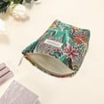 thumbnail image 3 of Bolsas de Maquillaje de Flores Bordadas Portátiles Únicas 1 Pc Poliéster Verde Pequeña, 3 of 5