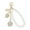 Gold, variant on Stylish Faux Pearls and Rose Key Holder Beaded Key Chain Bag Charm Lightweight Keychain Ornament for Women Girls