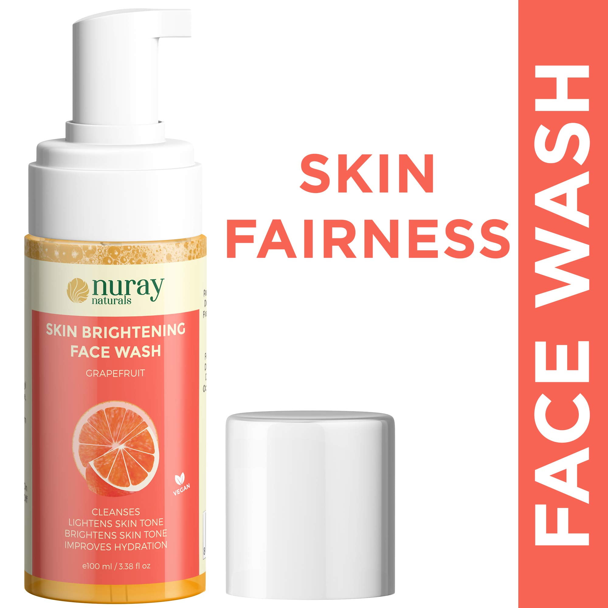 Nuray Naturals Vegan Face Wash for Fairness, Brightening and Skin Glow