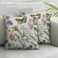 thumbnail image 3 of PHYHOO Vintage Floral Plant Throw Pillow Covers Herbs Botanical Decorative Pillow Case SoftSquare Cushion Covers for Couch Sofa Bedroom Livingroom, 3 of 5