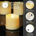 thumbnail image 3 of Homemory 12Pack Timer Flameless LED Votive Candles, Battery Operated Tea Light with Timers, Long Lasting, 6 Hours On and 18 Hours Off Cycle Automatically for Wedding,Table Decorations (Ivory Base), 3 of 6