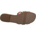 thumbnail image 4 of Sam Edelman Bay Stucco Pink Slide Open-Toe Slip-On Leather Fashion Flat Sandals (Stucco Pink, 9.5), 4 of 6