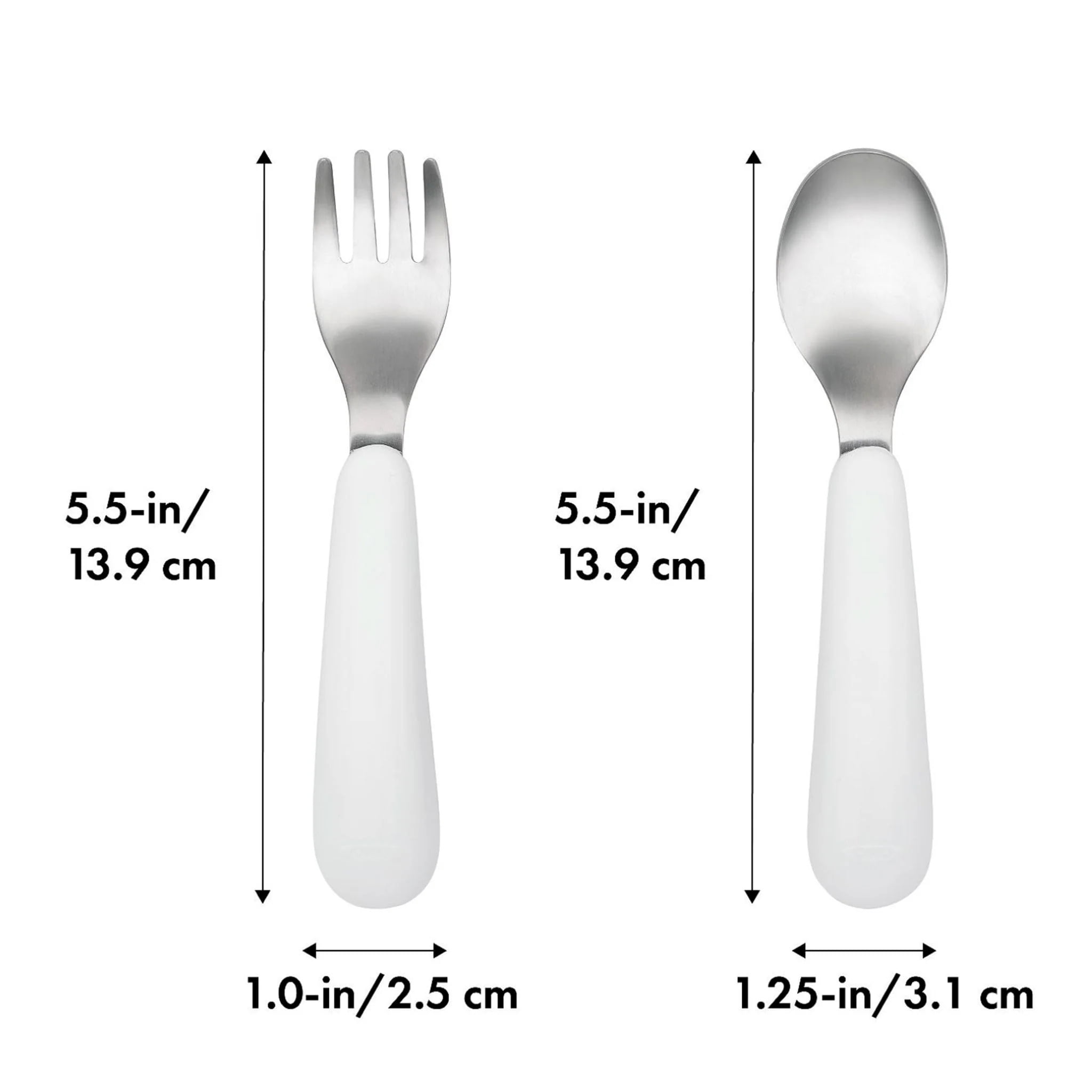 Oxo Tot - Ensemble Fourchette & Cuillère - - Fleur - 12 Mois +