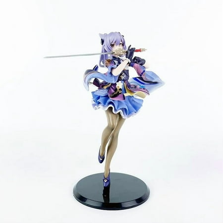 Newly Genshin Impact Figures, Keqing Action Figure 23cm/9inch Keqing Figurine Statue PVC Collectible Desktop Ornaments