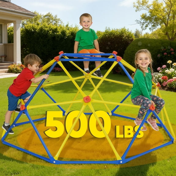Climbing Toys Dome Climber, Seizeen 6FT Outdoor Geometric Jungle Gym for Kids, High Strength Climbing Dome for Boys&Girls Climber Indoor Max Support 500LBS, Gripper, Stable Rhombus
