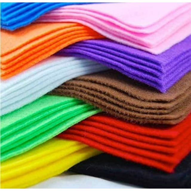 Soft Felt Sheets 6 X 6 Inch Felt Fabric Squares Patchwork Sewing DIY Craft 1.6mm Thick - 20 Color(40 Pack)