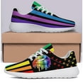 thumbnail image 3 of Rainbow Pride Shoes for Men Women, Unisex Fashion LGBT Gay Sneakers Lightweight Breathable Running Shoes Gift for Her Him White Size 5, 3 of 7