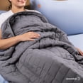 thumbnail image 2 of Dreamlab Manta Pesada de estimulaci&oacute;n sensorial - Textura Reversible Invierno/Verano, Materiales Certificados Oeko-Tex Standard 100, con Microperlas de Vidrio. Color Gris. 121cm x 182cm (9, 2 of 7