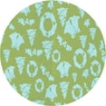 thumbnail image 1 of Ahgly Company Indoor Square Patterned Pale Green Area Rugs, 3' Square, 1 of 6