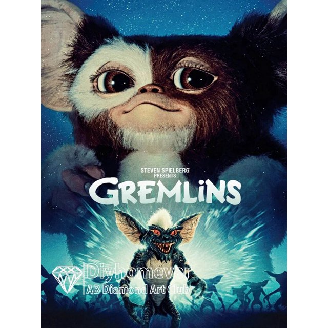 Gremlins-pintura de diamante AB, mosaico de punto de cruz de Horror, bordado clásico de película de dibujos animados, diamantes de imitación hechos a mano, decoración del hogar
