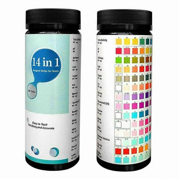 14 In 1 Best Water Hardness Test Strips Reliable Item for Testing Water Quality of Pool, Spa, Aquarium, Drinking Water